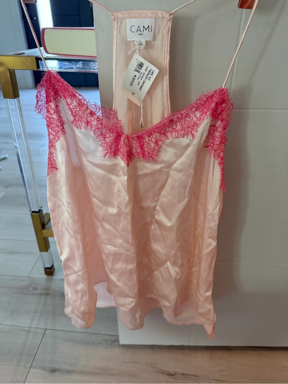 Cami NYC Satin & Lace Cami Top